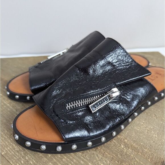 Cadwyn Slide Sandal In Black Leather 7.5 NWT - Picture 3 of 8